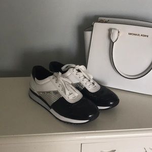 Black/white Michael Kors trainers